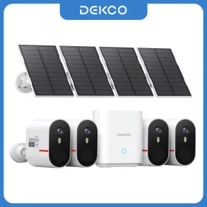 Dekco 3MP WiFi Solar Camera System 4 Cam Kit